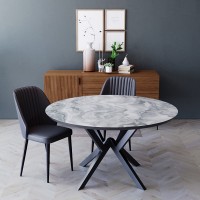 שולחן לפינת אוכל עגול מעץ 1.20 דגם panda