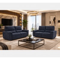 לאונרדו הום סט ספות ריקליינר YB2503 כחול כהה דגם ST-003-048