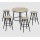 אלרז רהטים שולחן בר עגול 4 כיסאות דגם נאנט