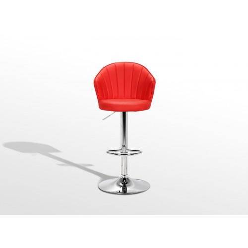 כיסא בר דגם ג’יין דמוי עור איכותי בסגנון מודרני. צבע אדום