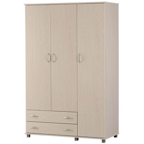 ארון 3 דלתות לחדר שינה כולל 2 מגירות דגם 607