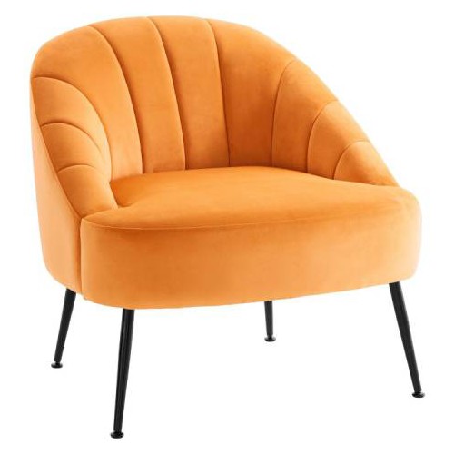 כורסא מעוצבת בעיצוב רטרו שיקאגו - צבע כתום