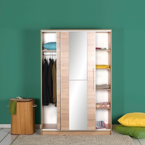 ארון בגדים דלתות הזזה כולל מראה דגם מורגן WD-512 מבית HOMAX 
