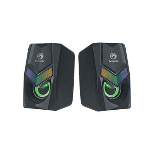 זוג רמקולים 2.0 עם תאורת RGB