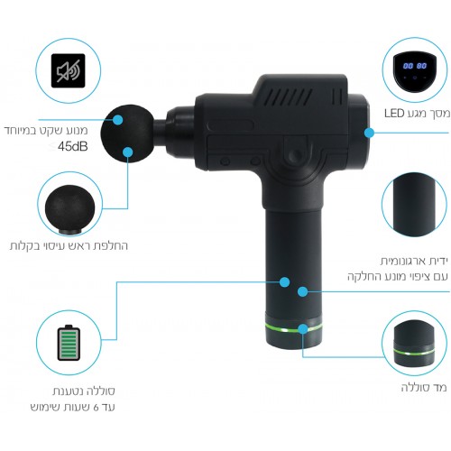 אקדח עיסוי מקצועי Carbon Gun PRO