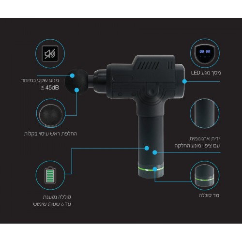 אקדח עיסוי מקצועי Carbon Gun PRO