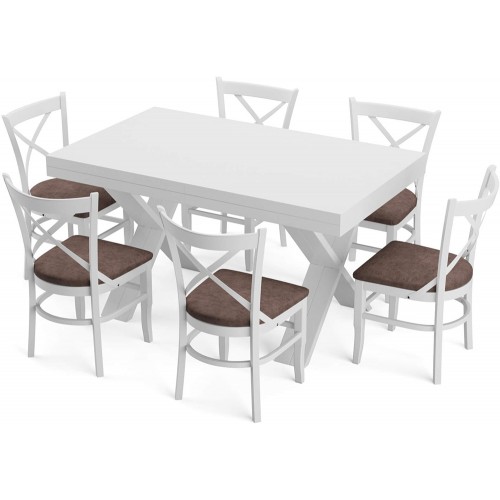 שולחן פינת אוכל נפתח דגם שנגחאי.