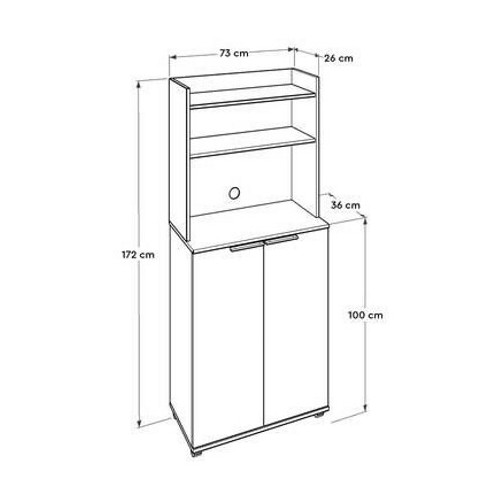 מידות שידה ארונית מטבח - מדליין DR470 הומקס HOMAX