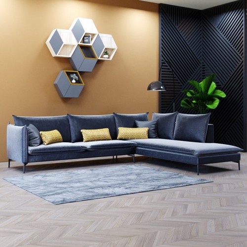 סלון פינתי מפואר דגם נבאדה אפור מבית פנדה סטייל