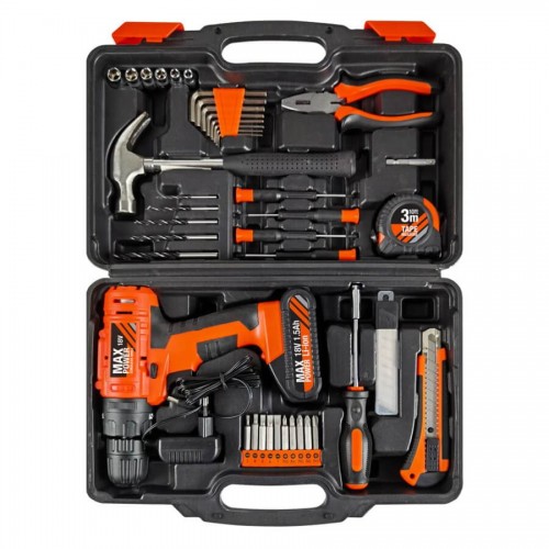 סט מברגה אימפקט 18V דגם DRILLX-45 מבית PURE ENERGY