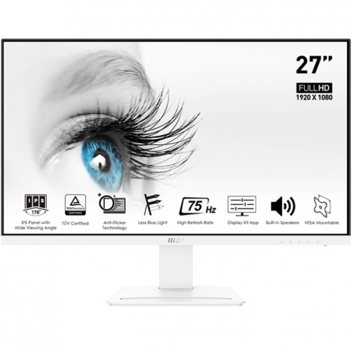 מסך מחשב MSI גודל 27 דגם PRO MP273W לבן