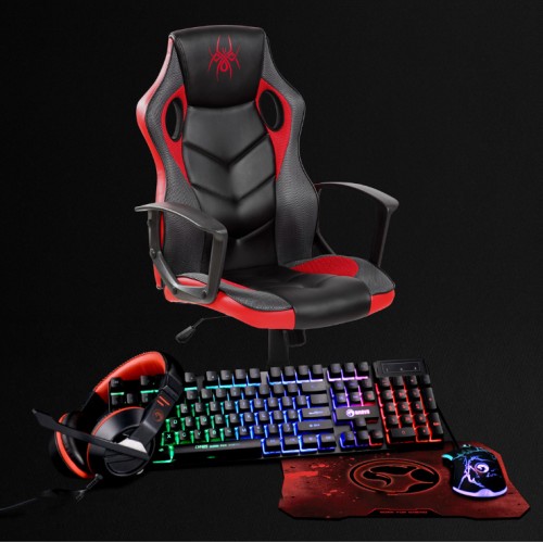 כיסא גיימרים + ערכת גיימינג דגם SPIDER SHOOTER COMBO SPIDER