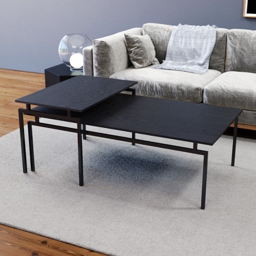 רהיטים במבצע - זוג שולחנות לסלון דגם ברידג’.