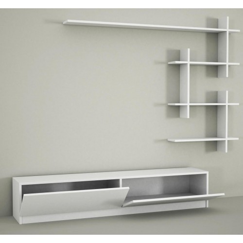 אניק Homax DE4101  - מזנון טלוויזיה עם יחידת מדפים לקיר .