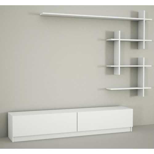 אניק Homax DE4101  - מזנון טלוויזיה עם יחידת מדפים לקיר .