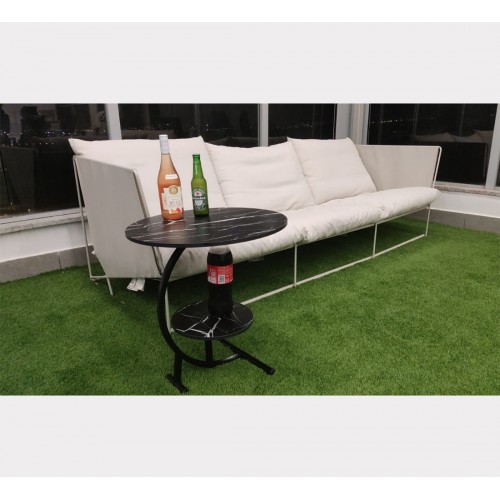 שולחן צד מעוצב עם זוג מדפים Riva שולחן קפה מודרני