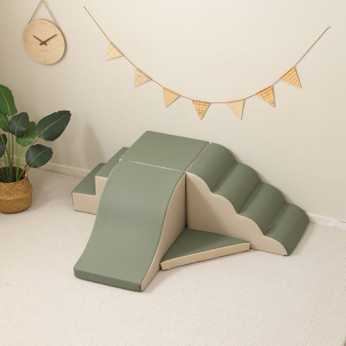 מתקני ג’ימבורי - ערכת ג’ימבורי משולבת – ירוק ובז’