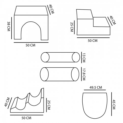 ערכת ג’ימבורי צבעונית בד קטיפה