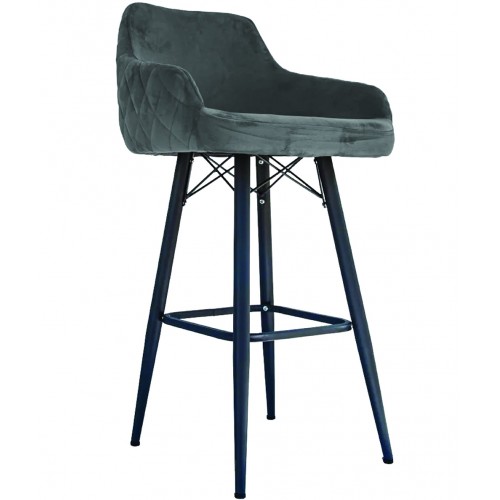 כיסא בר מתכת- Iris צבע מושב אפור