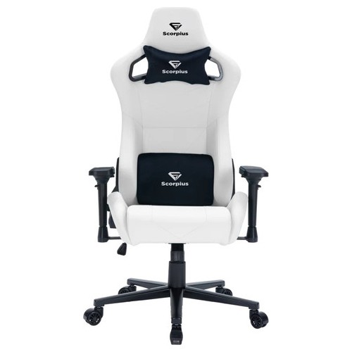 מושב גיימינג מתקדם SCORPIUS DeluxePro צבע לבן