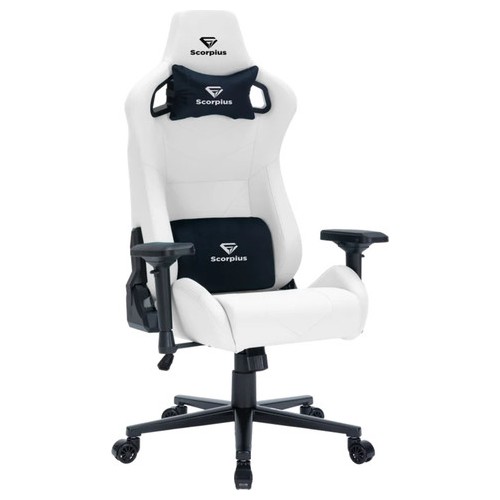 מושב גיימינג מתקדם SCORPIUS DeluxePro צבע לבן