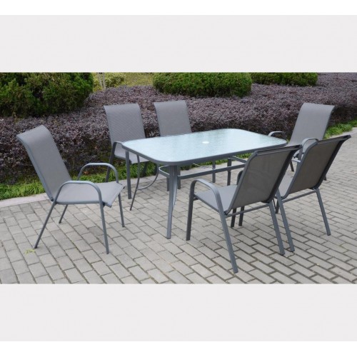 שולחן לגינה ולמרפסת + 4 כסאות דגם מונקו.