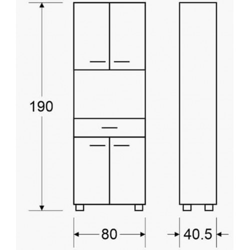 ארון מיקרוגל – עדי עם מגירה - רהיטי יראון דגם 407
